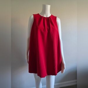Rewind Vibrant Red  Bubble Bottom Mini Dress